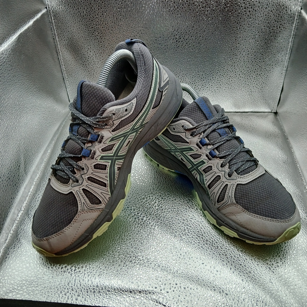 Asics Gray w/Blue & Green Trim Sneakers Women's Size 8.5